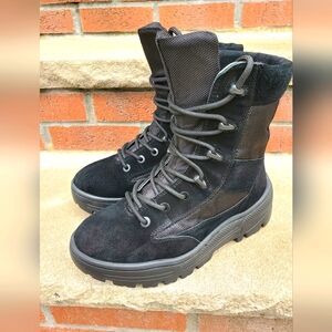 Yeezy Season 4 Combat Black Lace up Boots Oil Size 41 (8)